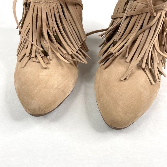 Marabelle Bacio Suede Beige Booties 8 - Picture 8 of 15